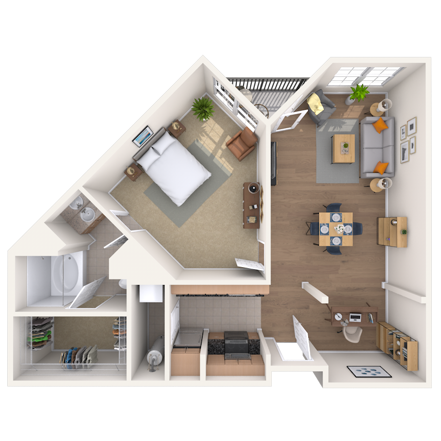 Floorplan image of unit 774